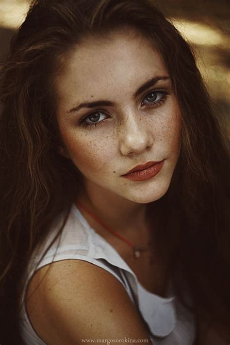 brown hair and freckles